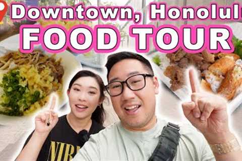 Where To Eat in Honolulu! || [Downtown, Oahu, Hawaii] Local Plates &amp; Boba Tea!