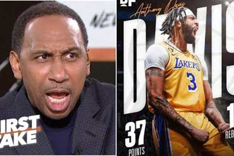 Thunderstorm is coming - Stephen A. reacts to Anthony Davis' 37 Pts as Lakers beat Nets 116-103