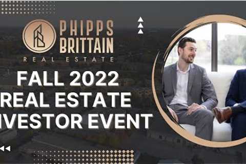 Fall 2022 Real Estate Investor Event - Joint Ventures, Private Financing &amp; More