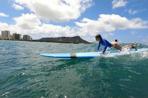Massa's and Taggart's Surfing Pops in Waikiki Beach, Hawaii - 2022