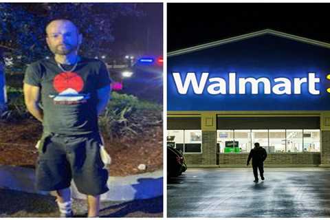 A Florida man was arrested for suspected shoplifting at a Walmart store filled with dozens of police officers