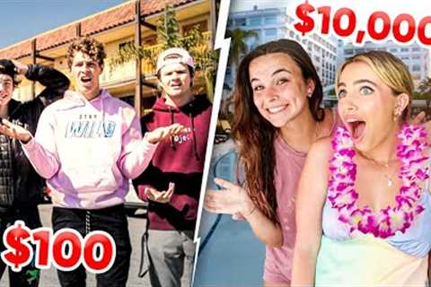$100 VACATION vs. $10,000 VACATION!