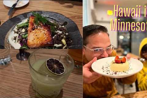 anniversary dinner at Hawaiian restaurant. Hawaii vibes in Minnesota