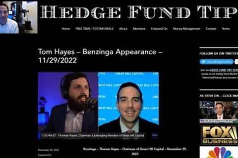 Hedge Fund Tips with Tom Hayes - VideoCast - Episode 163 - December 1, 2022
