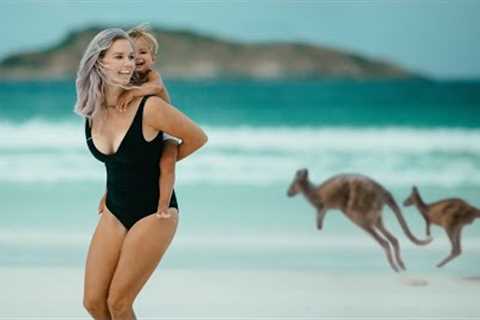 ONLY IN AUSTRALIA : WILD BABY Kangaroos ON THE BEACH with our Kids!!
