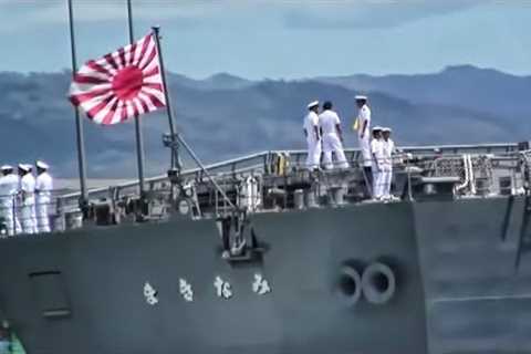 Japanese Navy Enters Pearl Harbor Flying The Rising Sun