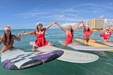 Yuko's Waikiki Christmas Surf (Dec 25, 2022)   4K