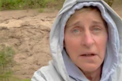 WATCH: Raging Narcissist Ellen DeGeneres Shares Video of Flood Waters Near Her Montecito, CA Home, Which is Under Mandatory Evacuation