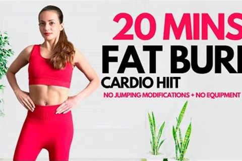20 Minute Weight Loss &amp; Fat Burn Cardio HIIT Workout (No Jumping Modifications)I Burn Belly Fat