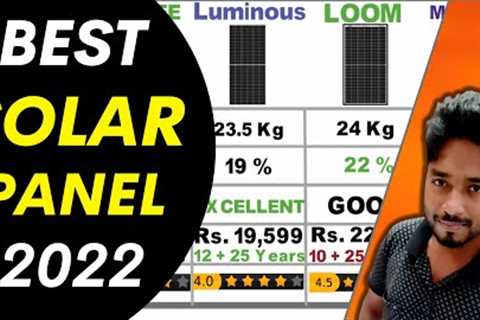 Best Solar panel 2022 | Solar panel for Home in India| LOOM vs WAAREE vs Luminous vs MICROTEK &amp; TATA