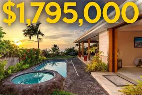 Hawaii real estate with an AWESOME Ocean view plus HUGE lanai Pool and Hot Tub!