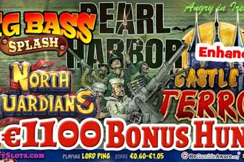 €1100 SLOTS BONUS HUNT - Castle Terror *enhanced*, Magic Mirror Wild, Pearl Harbor &amp; more