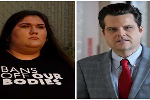 Abortion-rights activist who was body-shamed by Matt Gaetz confronted him at SOTU address and thanked him for helping her raise $2 million