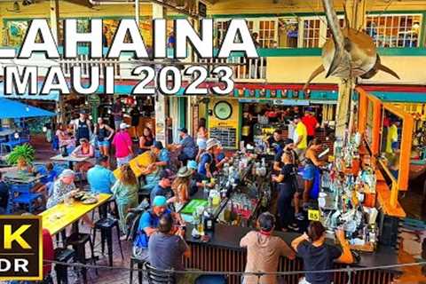 (4K HDR) Lahaina, Maui, Hawaii Narrated Walking Tour - 2023