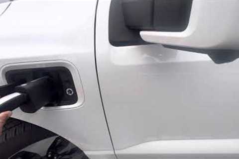 Tesla Magic Dock in use on a Ford Lightning.