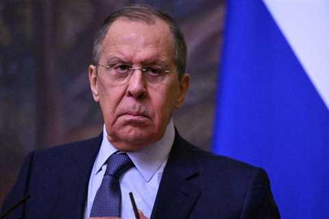 Crowd erupts in laughter at Russia's top diplomat after he claimed the Ukraine war 'was launched against us'