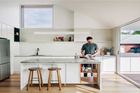 A Crisp White One-Bed Addition Is Parked Atop a Two-Car Garage in Tasmania