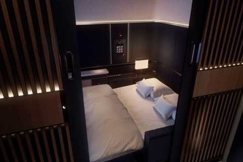Take a look inside Lufthansa's new first-class suites for long-haul flights, which the airline says feel almost as private as a hotel room