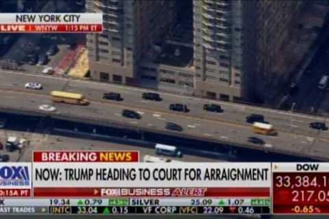 VIDEO: President Trump Takes Motorcade to NYC Court for Arraignment, Waves at Supporters – Arrives at Courthouse