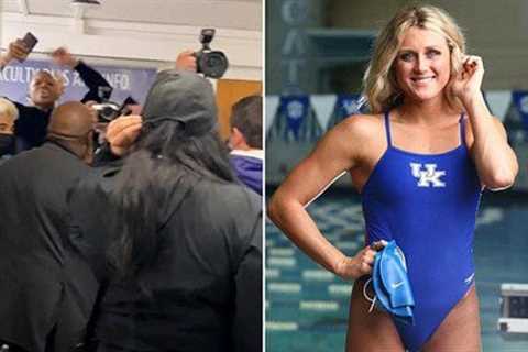 “F**king B**ch” – Former NCAA Champion Swimmer Riley Gaines Assaulted by Man in Dress – Held Hostage by Angry Mob After Giving Speech on Saving Women’s Sports in San Francisco (VIDEO)