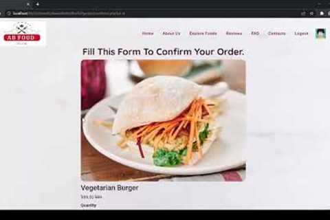 I made a website for online food order| Html, CSS, PHP, bootstrap 5, MySql