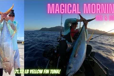 DID I DO IT AGAIN?!? Big Big Yellow Fin Tuna | Kayak Fishing Hawaii (Not quite Ahi... 71.12lb)