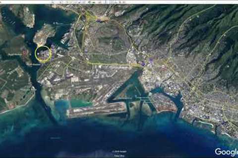 Pearl Harbor Attack Locations from Google Earth