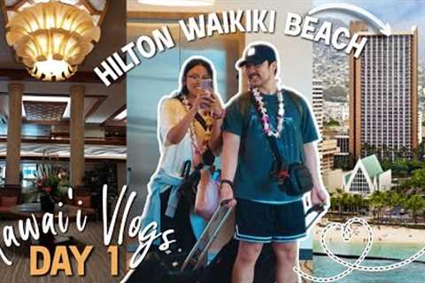 Full Hilton Waikiki Beach Hotel Tour + Musubi Cafe Iyasume &amp; Rainbow Drive-in | Hawai'i 2023! 🌺