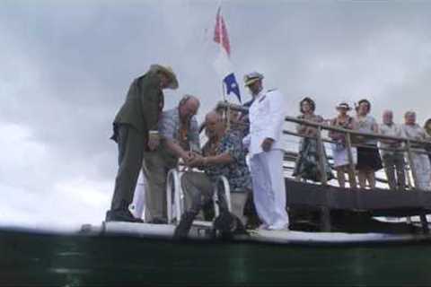 Interment of Joseph Langdell at the USS Arizona, Pearl Harbor