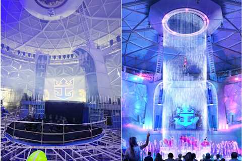 Royal Caribbean's new world's largest cruise ship is almost finished construction &mdash; see what it looks like now compared to what the cruise line is promising
