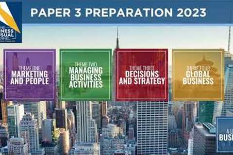 Preparing for Edexcel A Level Business Paper 3 2023 - The UK Car Market