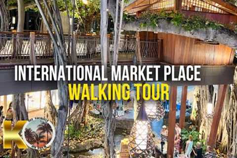[4K] International Market Place Shopping Center in Waikiki Hawaii- 2023 Walking Tour Travel Guide