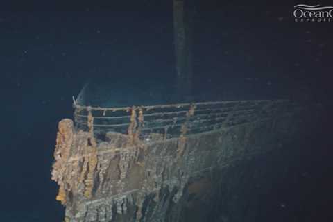 The highest quality footage ever of the Titanic shows astonishing close-ups of the underwater wreck. Take a look.
