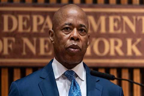 NYC Mayor Eric Adams's staffers splashed coffee on a photo of a slain police officer to make it look older than it actually was, report says
