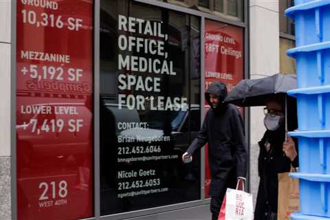 Commercial real estate lending fell for the first time in 2 years last month as credit conditions tighten
