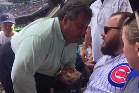 Chris Christie confronts fan at baseball game