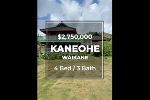 Kaneohe Villa for sale $2,750,000 - Hawaii Real Estate Tour