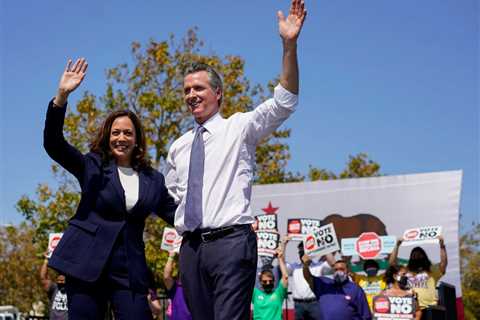 Kamala Harris allies are privately grumbling that Gavin Newsom's plan to debate Ron DeSantis is 'disrespectful' to the VP as they see the move as early jockeying for 2028, report says