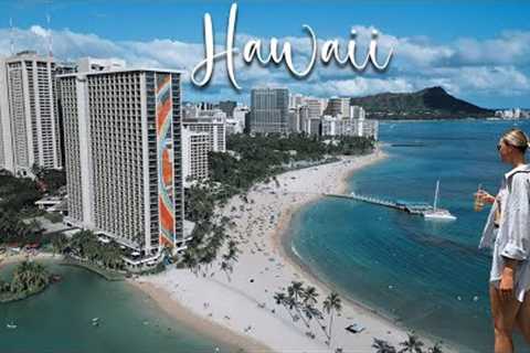 Travelling to Hawaii 🌴 my first impressions, exploring Honolulu &amp; Waikiki beach ☀️ Travel vlog 2023