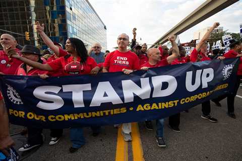 The boss of the United Auto Workers union said Tesla workers are 'scraping to get by' so that 'greedy people like Elon Musk can build more rocket ships'