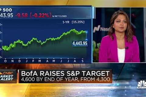 BofA Securities' Savita Subramanian explains why she's raising her year-end S&amp;P 500 target to 4,600