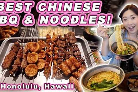 MEATY Chinese BBQ Street Food &amp; SPICY🌶  Noodles in Hawaii || [Honolulu, Oahu]