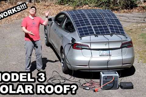 Adding a solar roof to a Tesla Model 3...