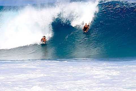 Surfing Big Pipe 10/17/23 North Shore Hawaii 4K
