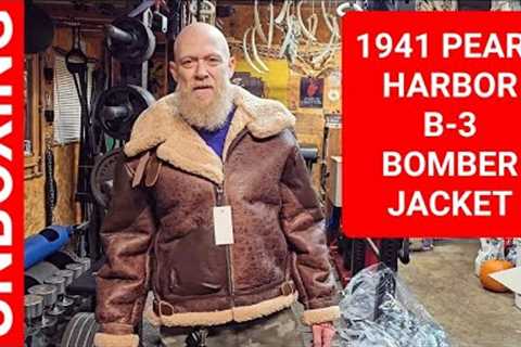 1941 Peal Harbor B-3 Bomber Jacket Unboxing - from Cockpit USA