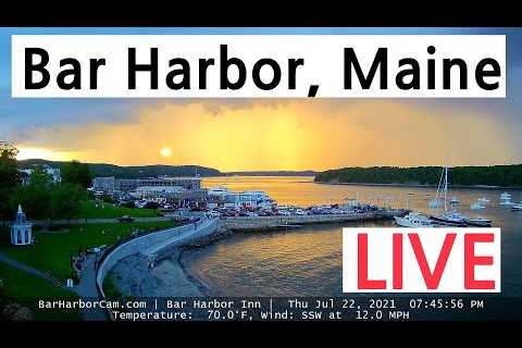 Bar Harbor, Maine US - West View - LIVE
