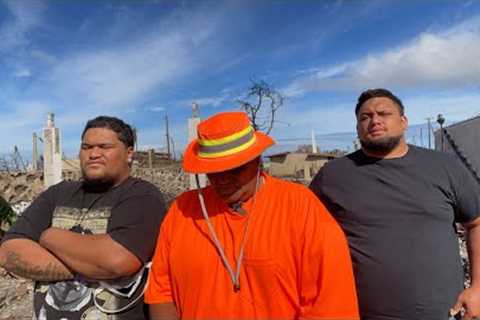 5 Tongan Families First Time in the BURN ZONE Destroyed by FIRE 🔥 Lahaina Home #beastphilanthropy