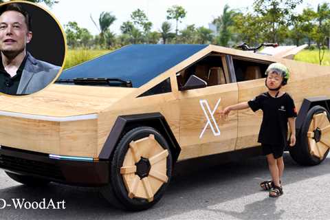 This man spent $15,000 making a Tesla Cybertruck out of wood &ndash; and he's sending it to Elon Musk