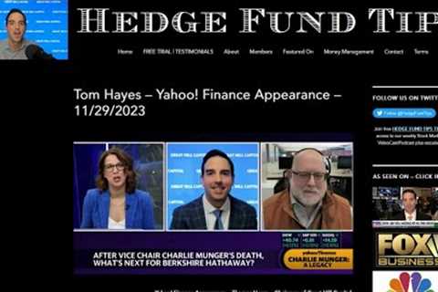 Hedge Fund Tips with Tom Hayes - VideoCast - Episode 215 - November 30, 2023