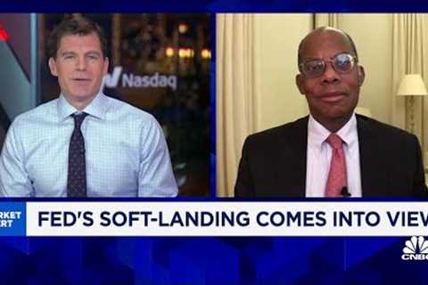 The market has gotten itself 'too excited' about a quick move down in rates, says Roger Ferguson